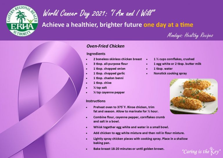 Healthy Recipe OvenFried Chicken EASTERN REGIONAL HEALTH AUTHORITY