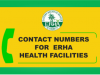 Contact Numbers for Health Facilities at the ERHA
